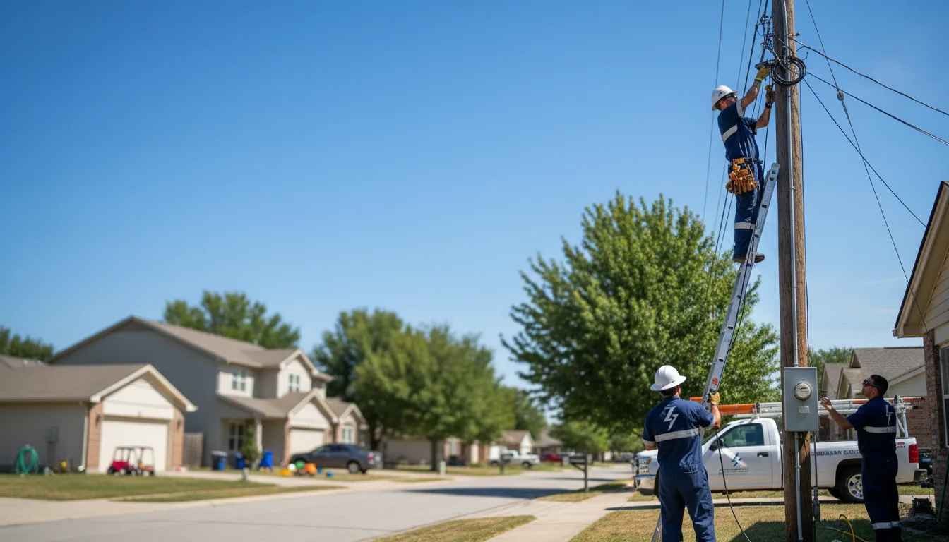 Residential electrician providing installation services in Leonard, ND